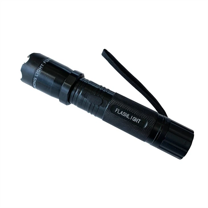 Security Guard Strong Flashlight Stun Gun Black Colour (1101black)