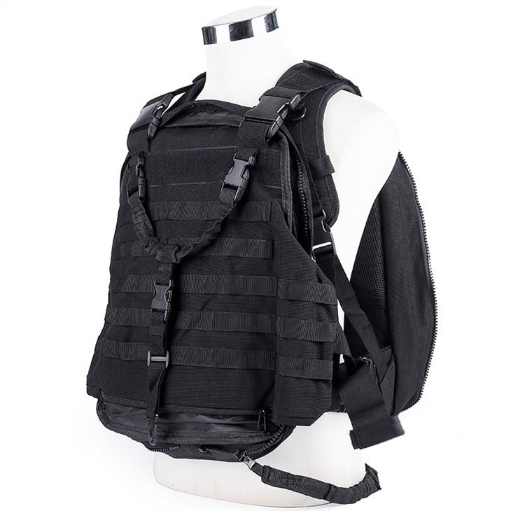 Nij Iiia Military Outdoor Training Ballistic Bulletproof Backpack Type Vest For Personal Protection